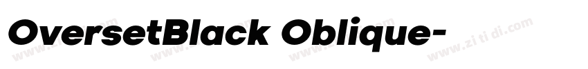 OversetBlack Oblique字体转换